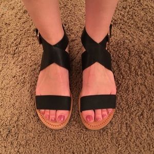 DOLCE VITA Black Strappy Sandals